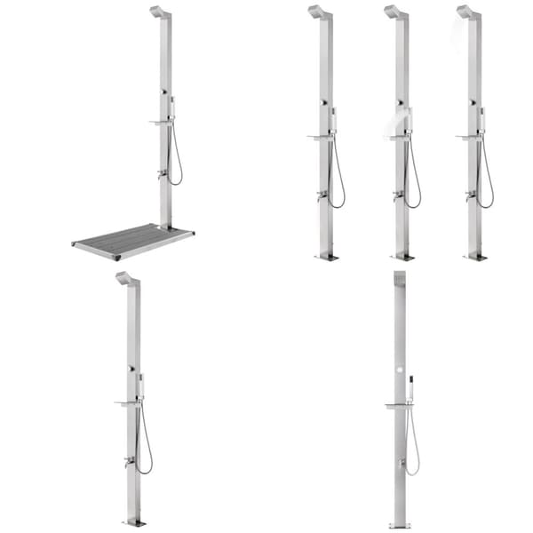 Havebruser med grå bund 225 cm rustfrit stål - Havebruser - Havebrusere - Home & Living