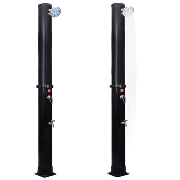 Solopvarmet udendørsbruser med brusehoved og hane 40 l - Solopvarmet Bruser - Solopvarmede Brusere - Home & Living