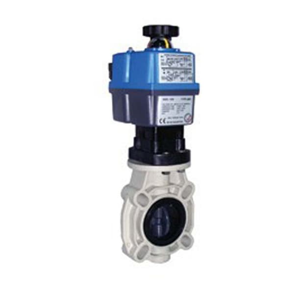 Cepex 30273 Ø90 Pvc-u Sommerfugleventil Industri O-ringe Epdm Elektrisk Aktueret Ac/dc 24-240v