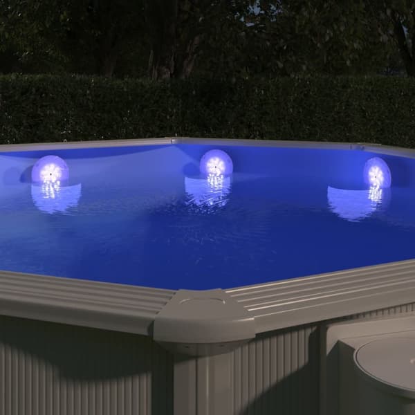 Nedsänkbar flytande poollampa med fjärrkontroll flerfärgad