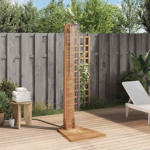 Utomhusdusch massiv teak 70x75x204 cm