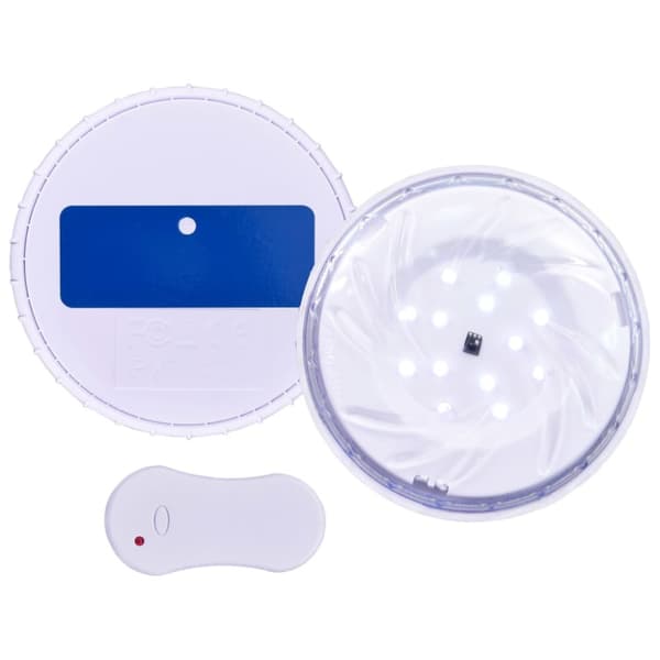 Nedsänkbar flytande poollampa med fjärrkontroll vit