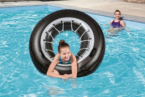 Oppustelig swimmingpoolring til børn til svømning Vand Sjov BESTWAY dæk