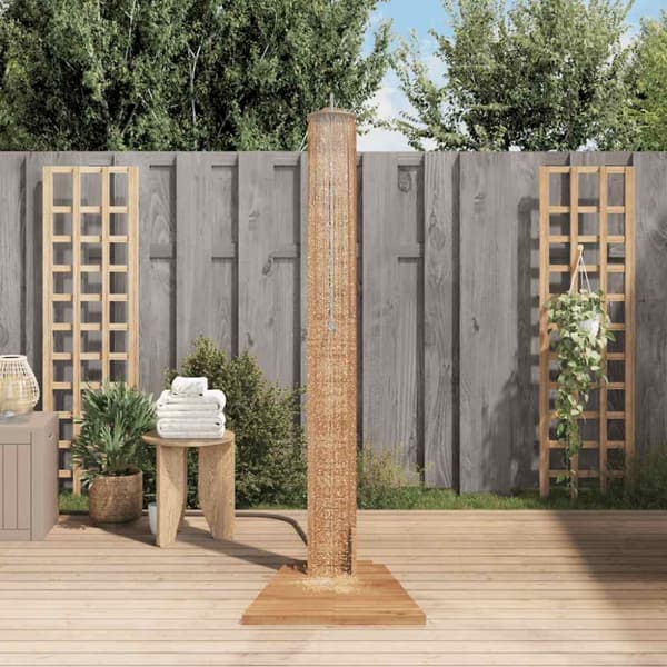 Utomhusdusch massiv teak 70x75x204 cm