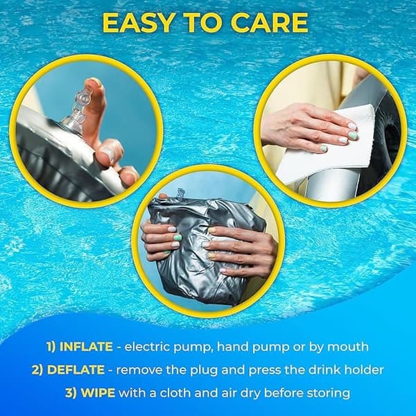 OBOSOE Inflatable Drink Holder för Pool och Badkar – Flytande matbricka，Perfekt för Sommarens Pooltillbehör