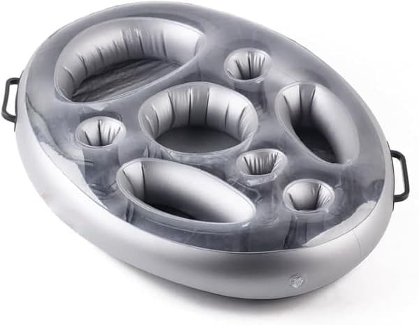 OBOSOE Inflatable Drink Holder för Pool och Badkar – Flytande matbricka，Perfekt för Sommarens Pooltillbehör
