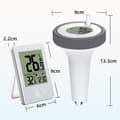 Miniatyrbillede 2 af 8: Moorle IPX8 Vandtæt Pooltermometer, Flydende Pooltermometer - Trådløs, Til Pool & Akvarium
