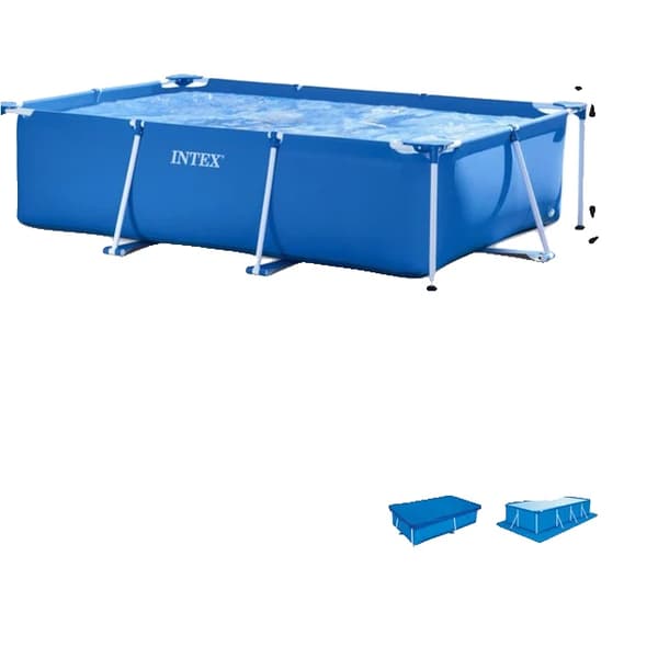 Simbassängsrörställ, Metallram, Stor Konsol, 260cm poolset F