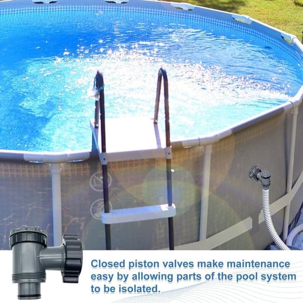 OBOSOE 2-pak slangekoblinger med vandstop – til 1,5" poolslange – velegnet til filterpumper