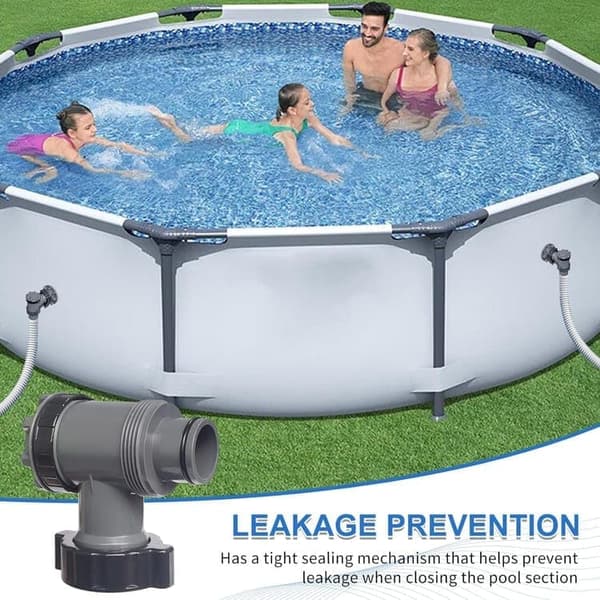 OBOSOE 2-pak slangekoblinger med vandstop – til 1,5" poolslange – velegnet til filterpumper