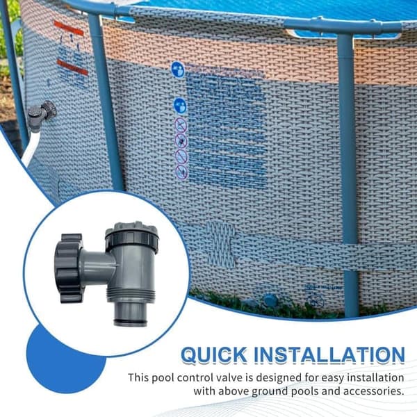OBOSOE 2-pak slangekoblinger med vandstop – til 1,5" poolslange – velegnet til filterpumper