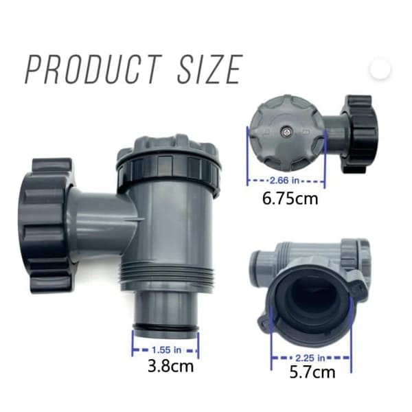 OBOSOE 2-pak slangekoblinger med vandstop – til 1,5" poolslange – velegnet til filterpumper