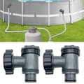 Miniatyrbillede 1 af 8: OBOSOE 2-pak slangekoblinger med vandstop – til 1,5" poolslange – velegnet til filterpumper