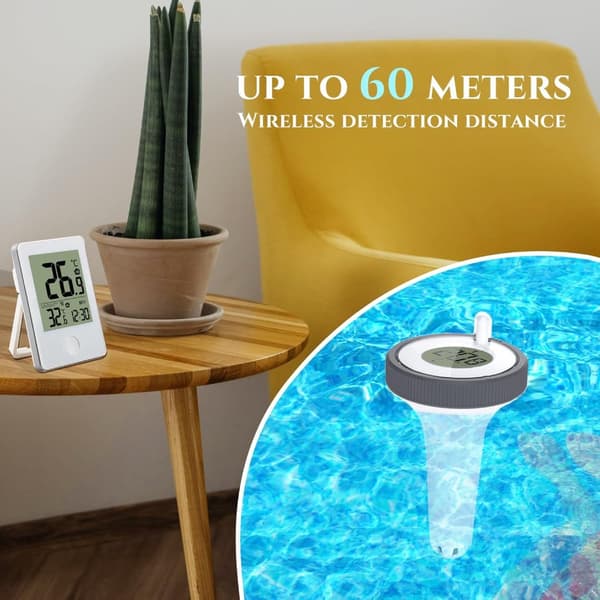 Trådlös Flytande Pooltermometer med LED-display