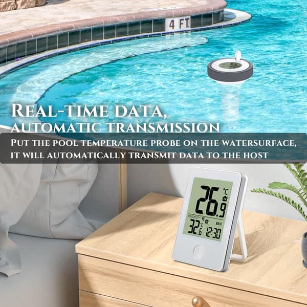 Trådlös Flytande Pooltermometer med LED-display