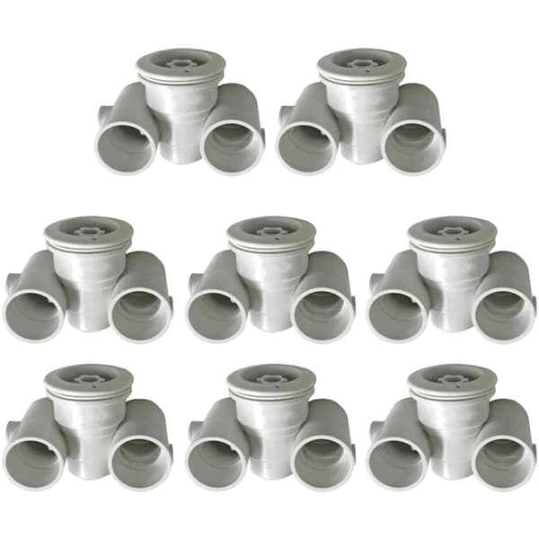 Pool Massage Dyse, Holdbart ABS Materiale, 48 mm Massage Rør, 8 Stykker,HVID