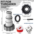 Miniatyrbild 4 av 5: Bomclap Poolslangadapter/Slangadapter för Pool – 32/38 mm Koppling till Poolpump, Kompatibel med Intex