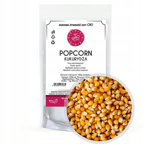 Majspopcorn för rostning och mikrovågsugn - 1 kg utan salt