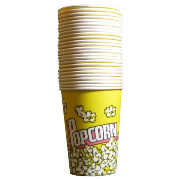 25 x 900 ml Popcorn kartoner / æsker