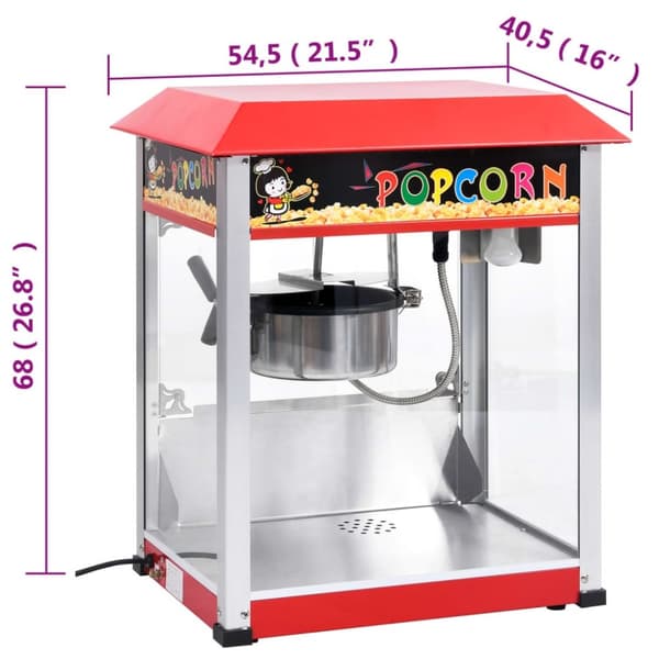vidaXL Popcornlaite teflon-kattilalla 1 400 W