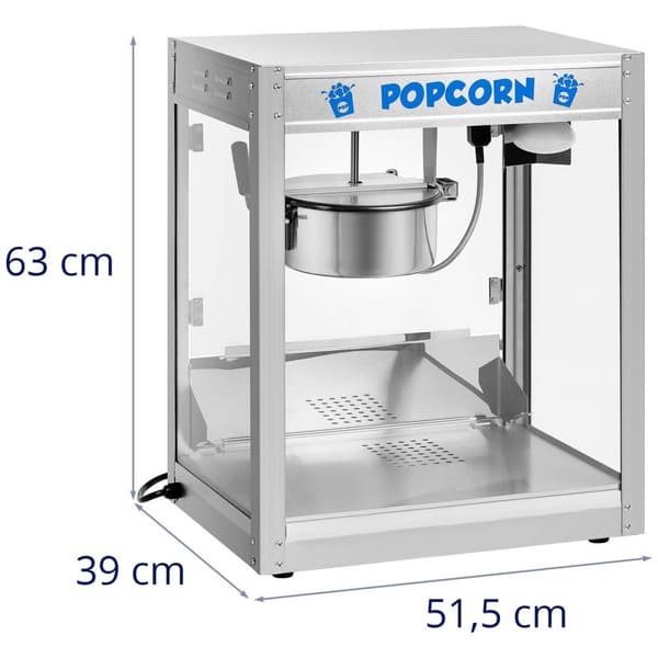 Royal Catering Popcornmaskin - Rostfritt stål