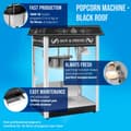 Miniatyrbild 3 av 10: Royal Catering Popcornmaskin – Svart tak