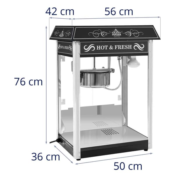 Royal Catering Popcornmaskin – Svart tak