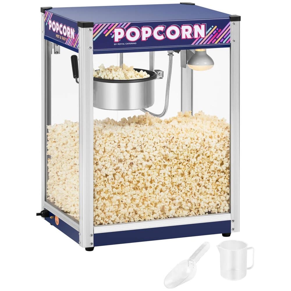 Royal Catering Popcornmaskin - Blå - 8 oz