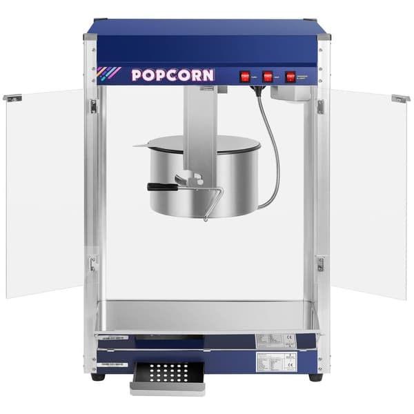 Royal Catering Popcornmaskin - blå - 16 oz - XXL