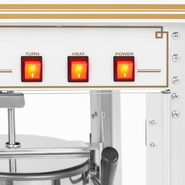 Popcorn Machine - White & Golden
