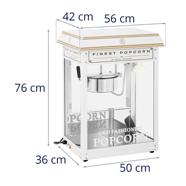 Popcorn Machine - White & Golden