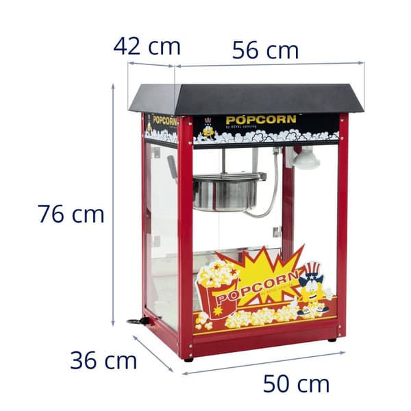 Royal Catering Popcornmaskin - Svart tak