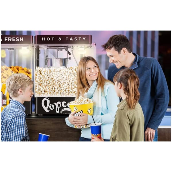 Royal Catering Professionell popcornmaskin - Modern design - 4 - 5 kg/h - 1,2 l - Svart - Royal Catering