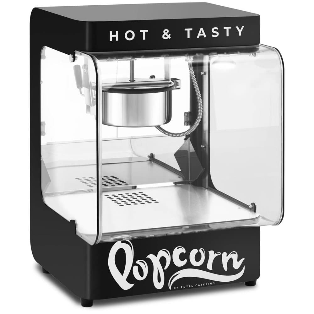 Royal Catering Professionell popcornmaskin - Modern design - 4 - 5 kg/h - 1,2 l - Svart - Royal Catering