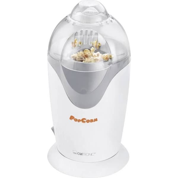 Popcornmaskin - Clatronic PM 3635 - Vit - Fettfri - 1200 Watt - 2-3 portioner på 2 minuter