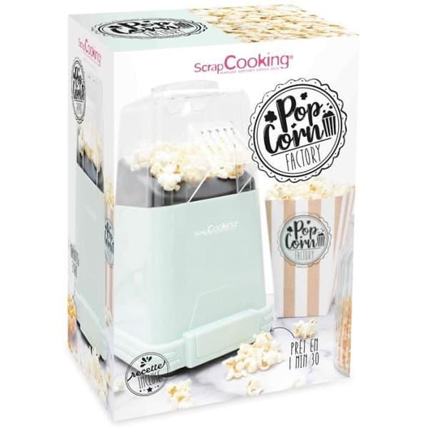 Popcornmaskin - SCRAPCOOKING - Retro Chic - 1200 Watt - Söt och salt popcorn