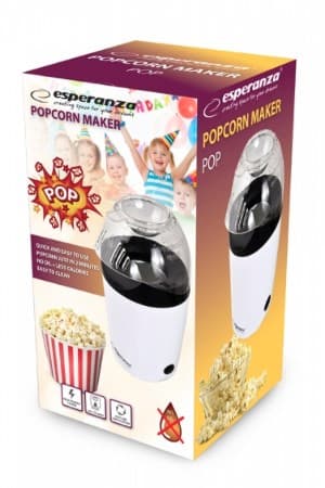 Esperanza EKP006 popcorn popper Sort, Hvid 0,27 L 2 min 1200 W