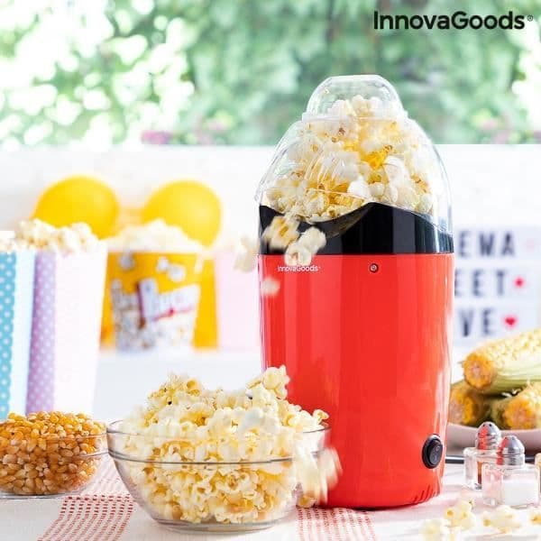 Popcornmaskin - InnovaGoods - PopCot - Röd - 1200 W - Kompakt design - Varmluft