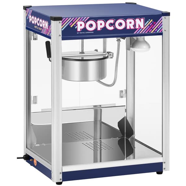 Professionel effektiv popcornmaskine 1350W 8 oz Royal Catering RCPR-1350