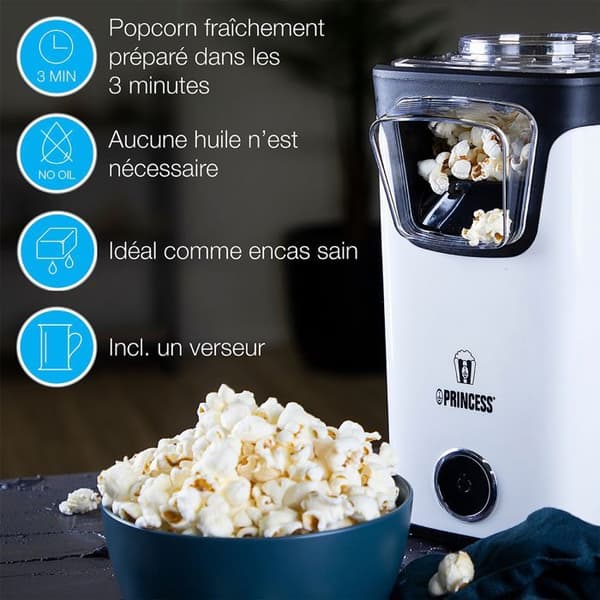 Princess Popcorn Maker 1100 W Vit