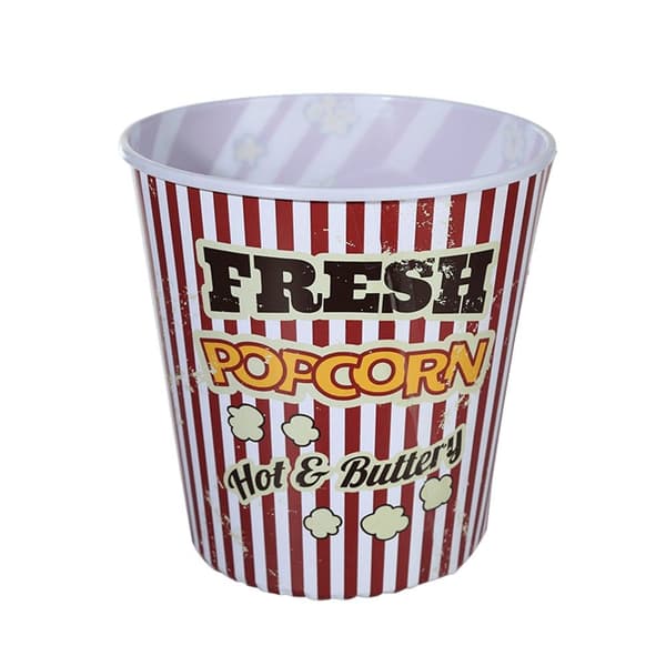 Retro XXL popcornhink - Röd / vit - 17,5 cm