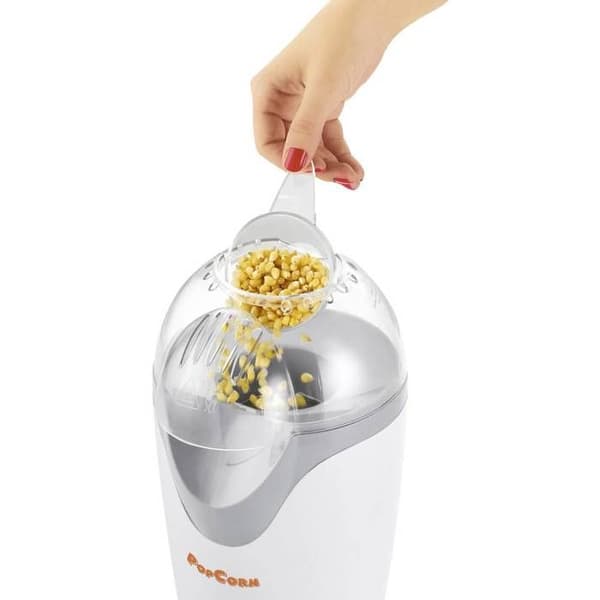 Popcornmaskin - Clatronic PM 3635 - Vit - Fettfri - 1200 Watt - 2-3 portioner på 2 minuter