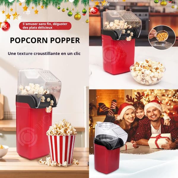 INN Mini popcornmaskin 1200W hemmabärare fullt automatisk 25x10cm hushållsapparater lätt att använda