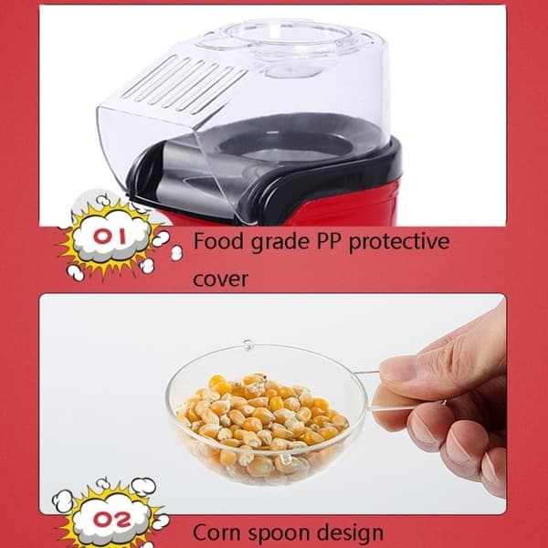 Liten Popcornmaskin. Poppa Popcorn helt utan att tillsätta Olja / Smör.