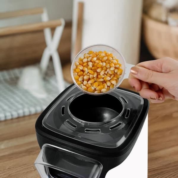 SUNTEC POP-8618 FETFRI popcornmaskin - Varmluft - Enkel dosering - Vit