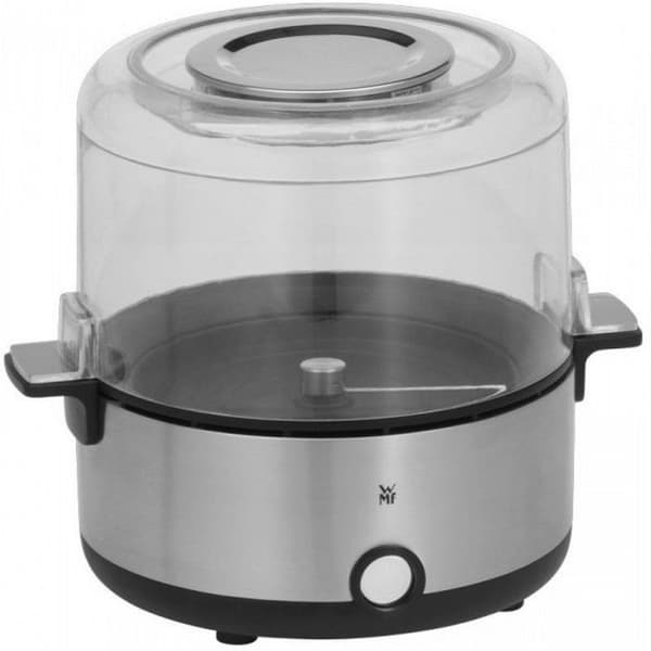 WMF Kitchenminis popcornmaskin - Non-stick skål i rostfritt stål - 250W - Grå