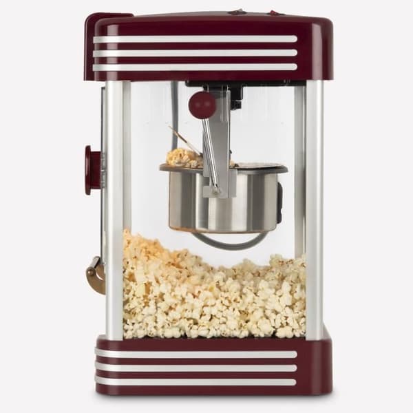 Popcornmaskine - HKoeNIG - Retro design - Kapacitet 50g - Indvendig belysning