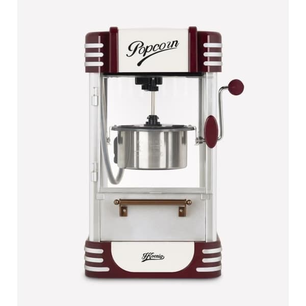 Popcornmaskine - HKoeNIG - Retro design - Kapacitet 50g - Indvendig belysning