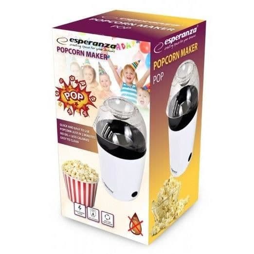 ESPERANZA Popcornmaskin Vit och svart - EKP006