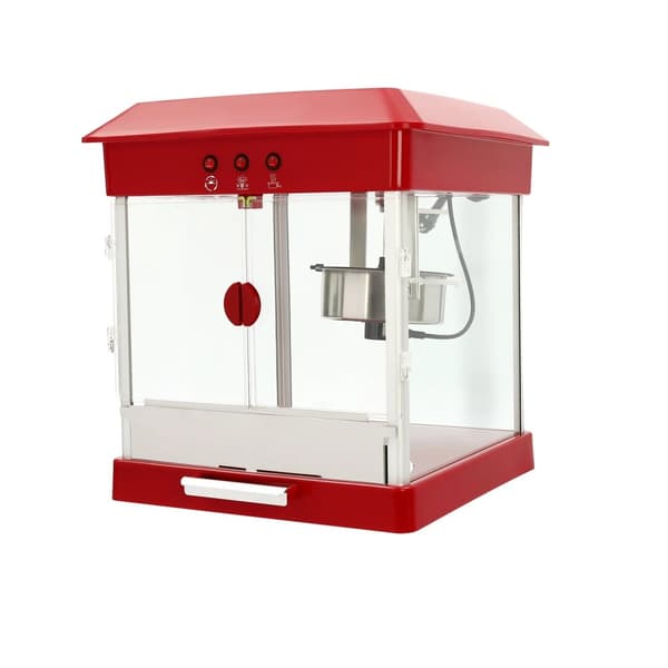 Popcorn-kone, 800 wattia tehoa, tarttumaton pinnoite,Punainen
